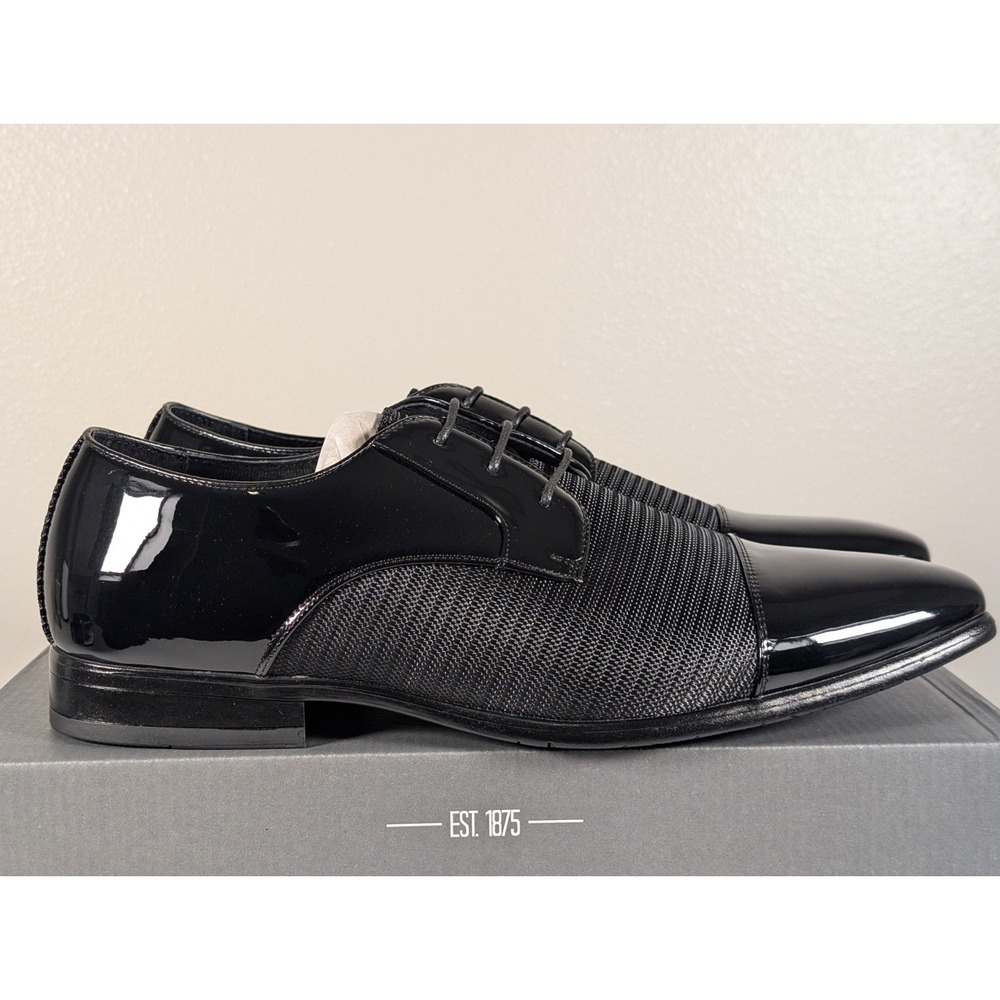Stacy Adams Pharaoh Oxford Cap Toe Men's 13 WIDE Black Dress Shoes 25530-001 - Picture 2 of 10